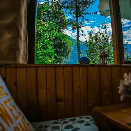 The Manu Emerald # Farmhouse # Top Selling Cottage In Manali # Peaceful Heritage Cozy Stay # Lawn With Bonfire # Most Awarded-3